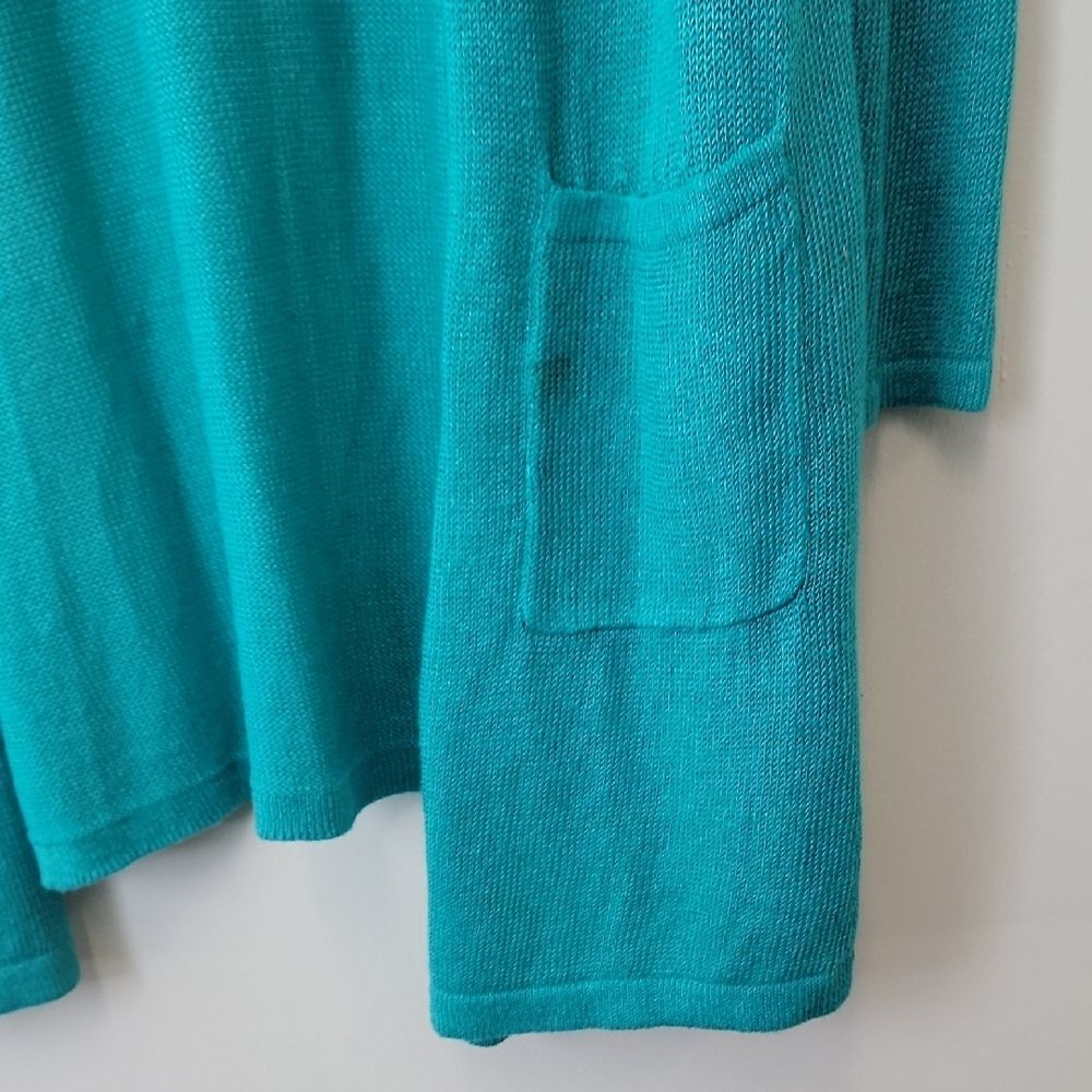 J. Jill Linen Blend Cardigan Blue Size L Laggenlook - Picture 8 of 14